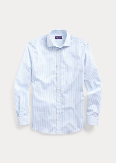 Camisa Ralph Lauren Hombre Azules / Blancos - Textured-Stripe - AITRX2418
